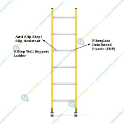 Youngman FRP Fiberglass 6 Steps (1.82m) Wall Support Ladder 